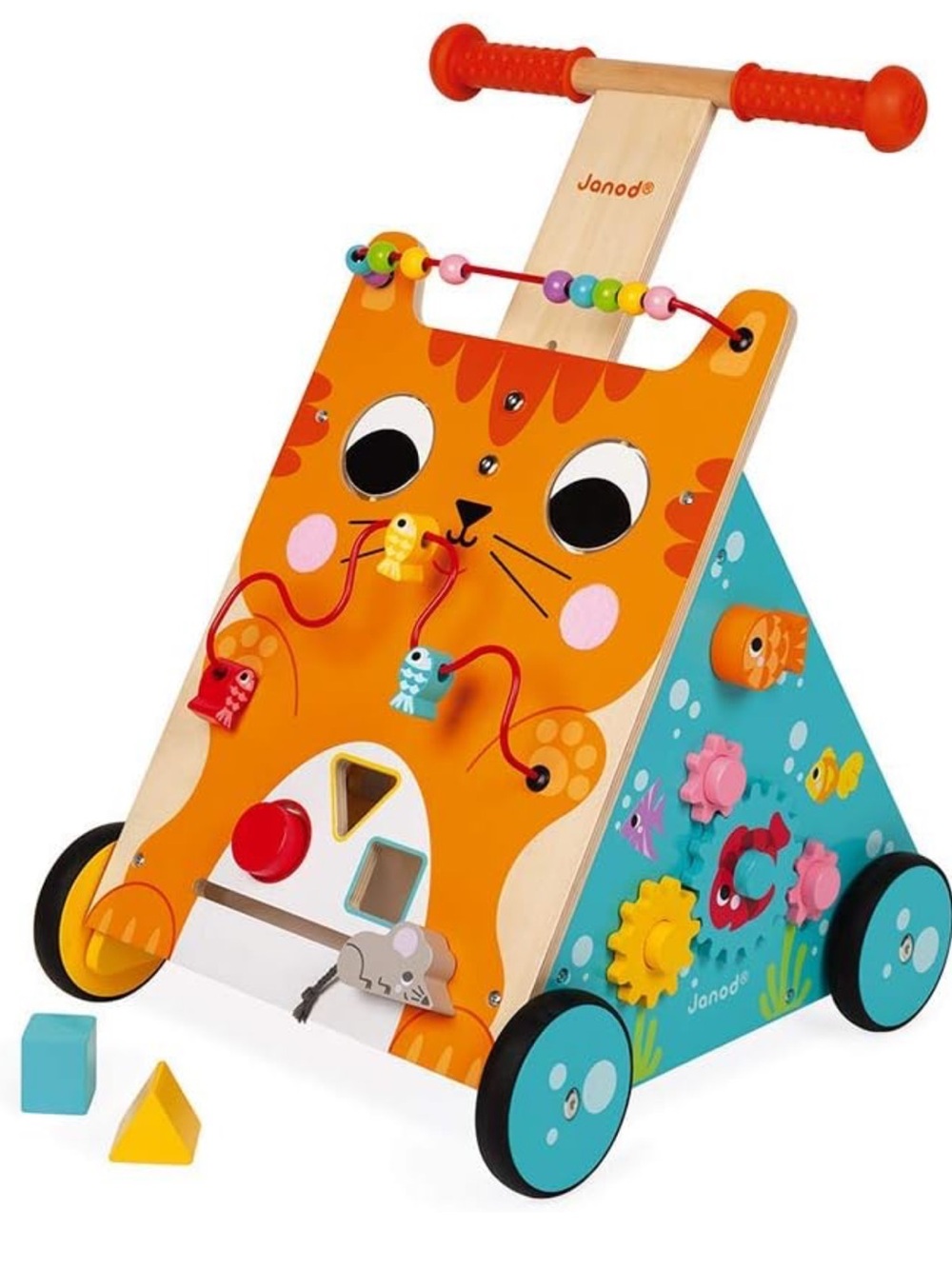 Janod Orange Cat Multi-Activity Walker for Kids
